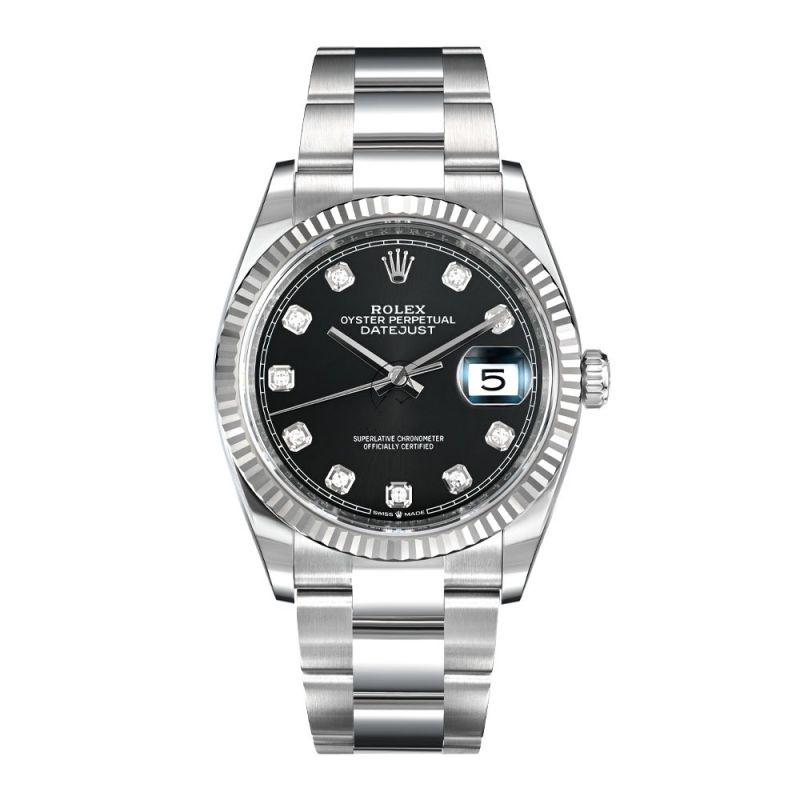 銀製　根付　9g 東さ8-0404ア㊱ Rolex Datejust 36 126234, Stainless Steel, Black Diamond Dial