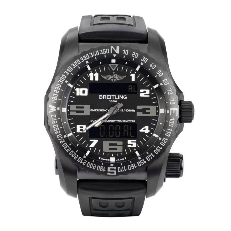 Breitling Emergency V76325U1-BC46, Titanium, Black Dial 51 mm