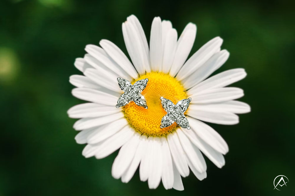 Diamonds by Avi & Co. floral earrings for spring