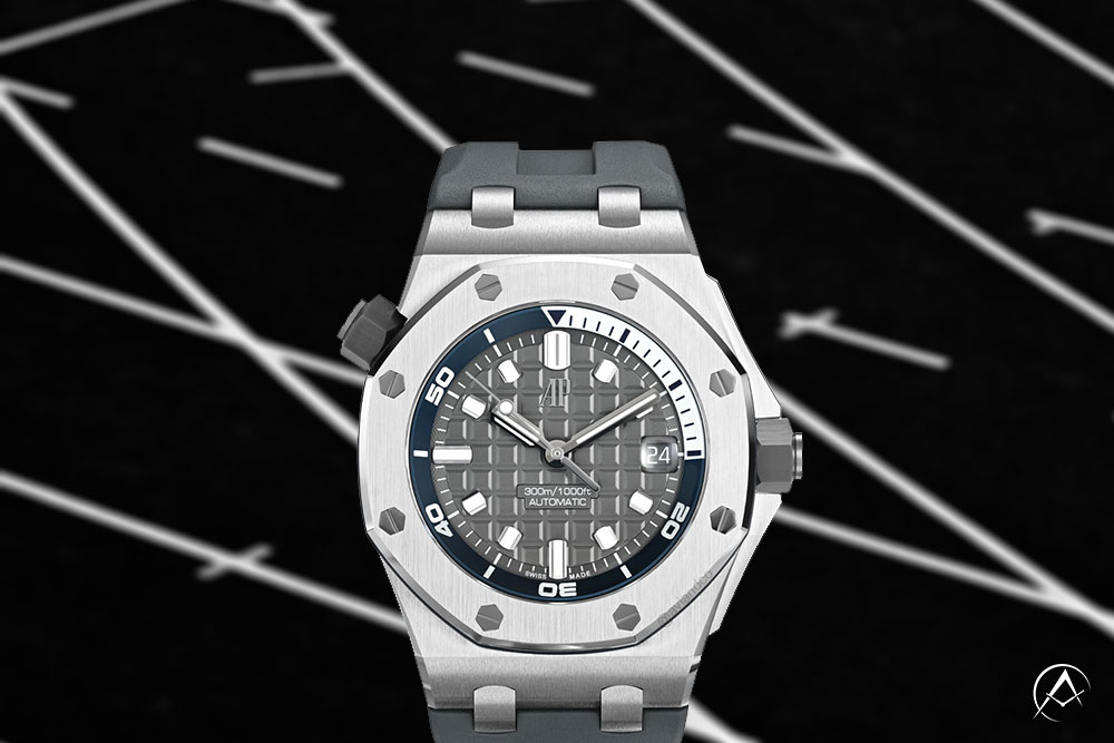 Audemars Piguet Royal Oak Offshore Diver, Stainless Steel, Grey Mega Tapisserie Dial, 42 mm