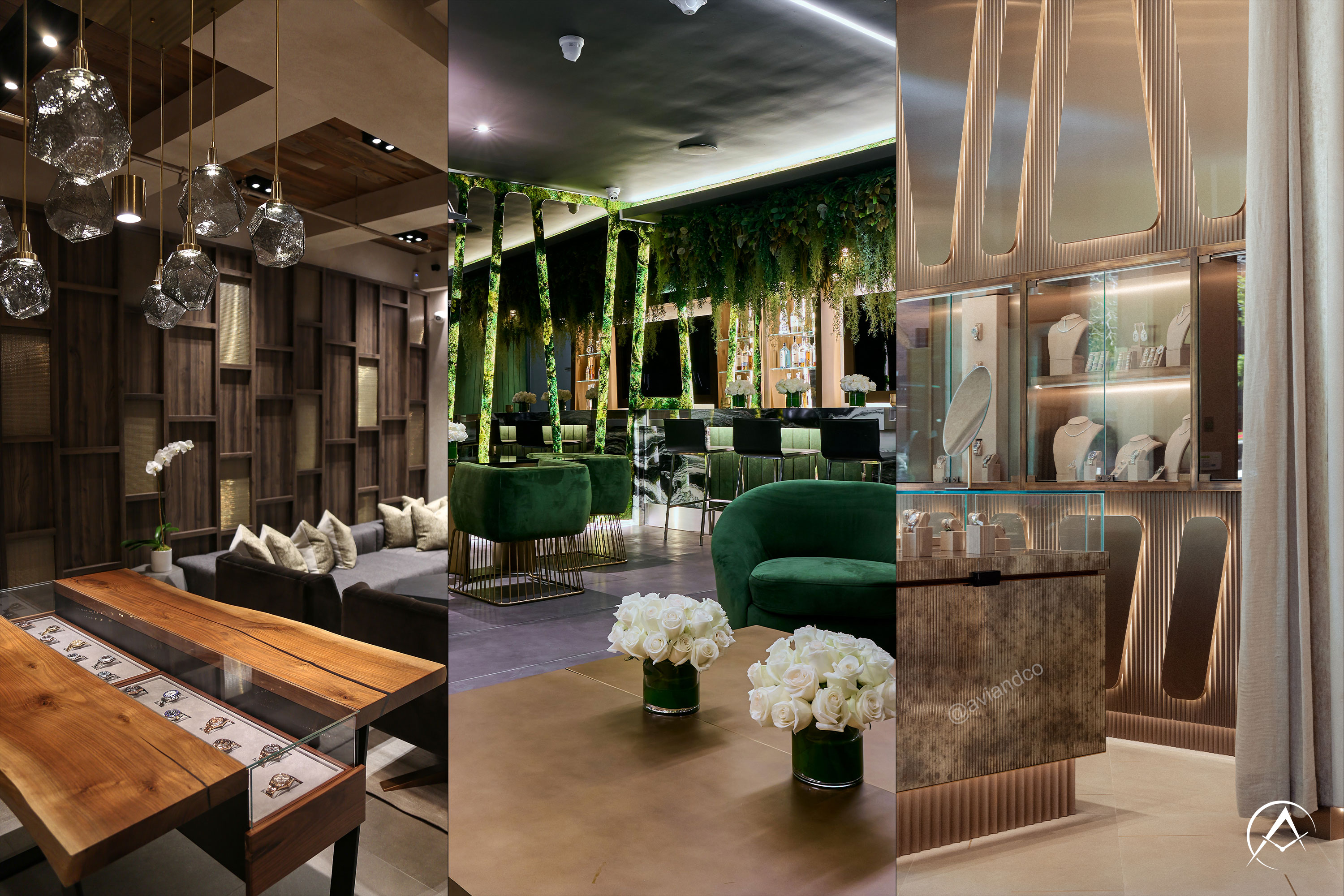 avi & co. showrooms in new york, miami, and aspen