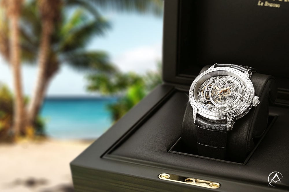 Audemars Piguet Millenary Tourbillon, 18K White Gold, Diamond Bezel, Openworked Dial