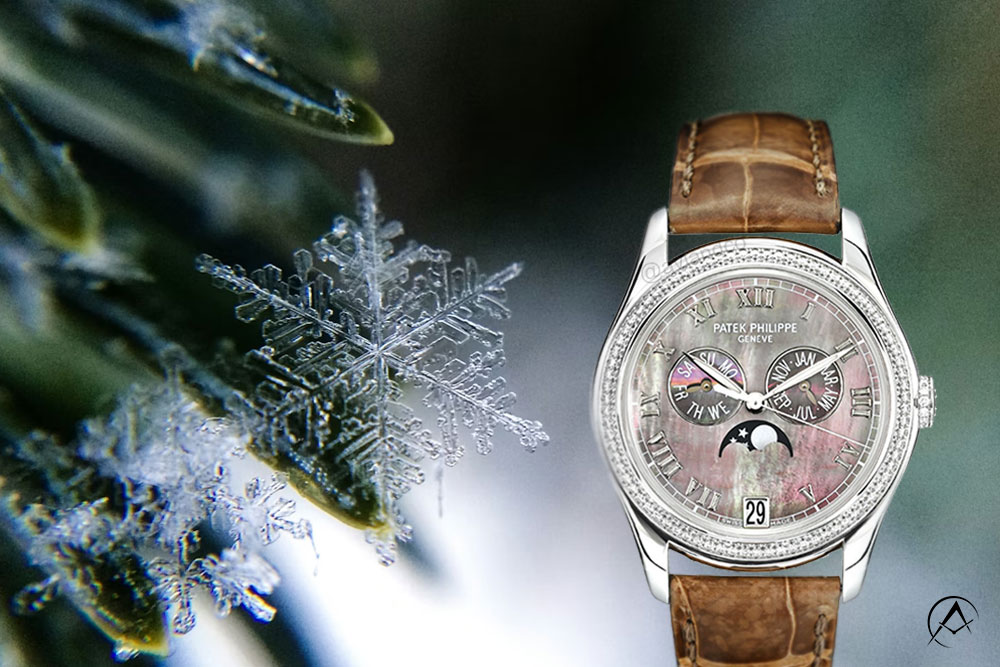 Patek Philippe Complications, 18K White Gold, Tahitian MOP Roman Dial, 37 mm