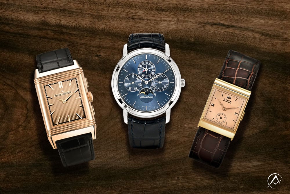 Watches with leather straps at Avi & Co.