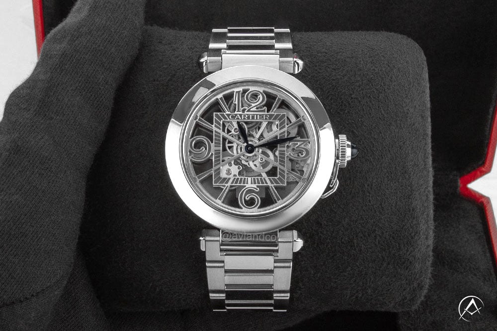 Cartier Pasha, Steel, Skeleton Dial, 41 mm