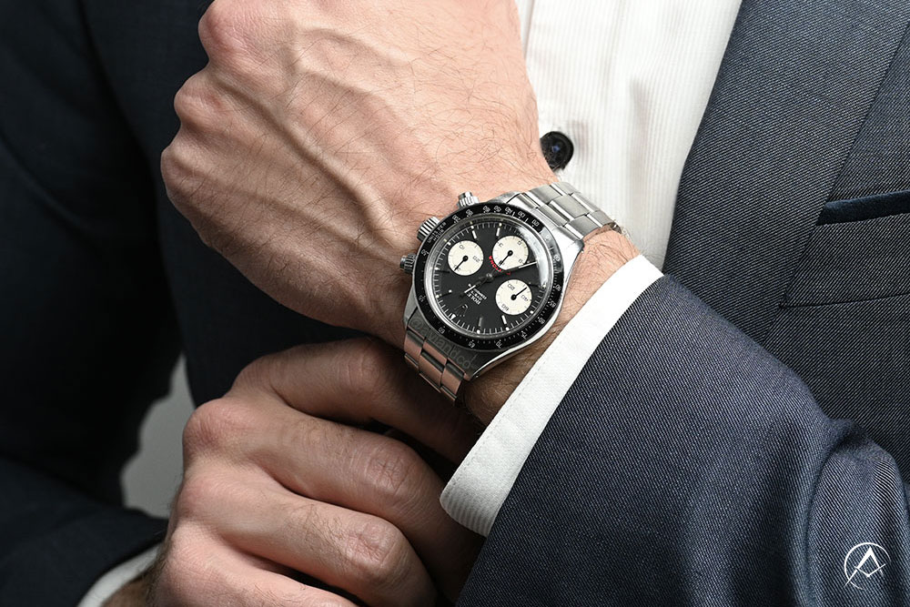Rolex Daytona “Big Red,” Stainless Steel, Black Index Dial, 37 mm