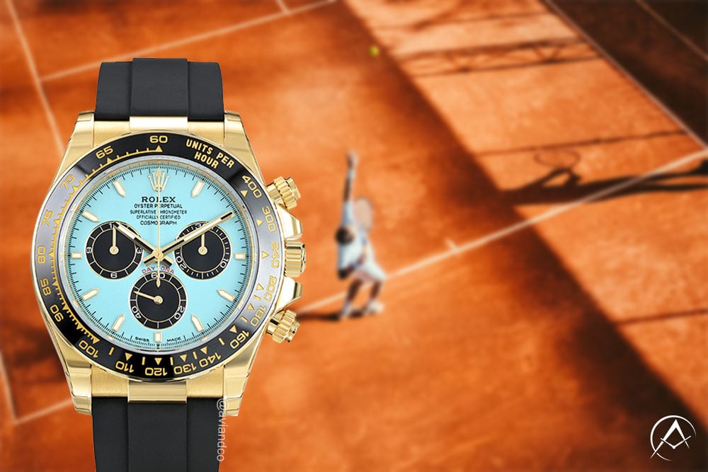 Rolex Cosmograph Daytona, 18K Yellow Gold, Tiffany Blue Index Dial, Oysterflex Bracelet