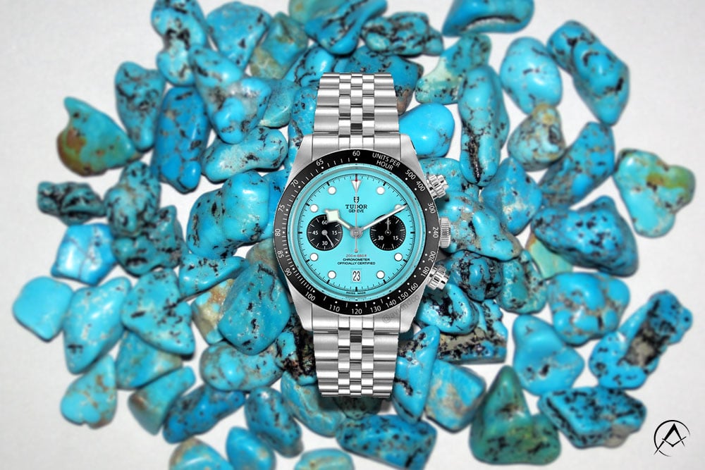 Tudor Black Bay, Stainless Steel, Turquoise Dial, 41 mm turquoise watches december birthstone
