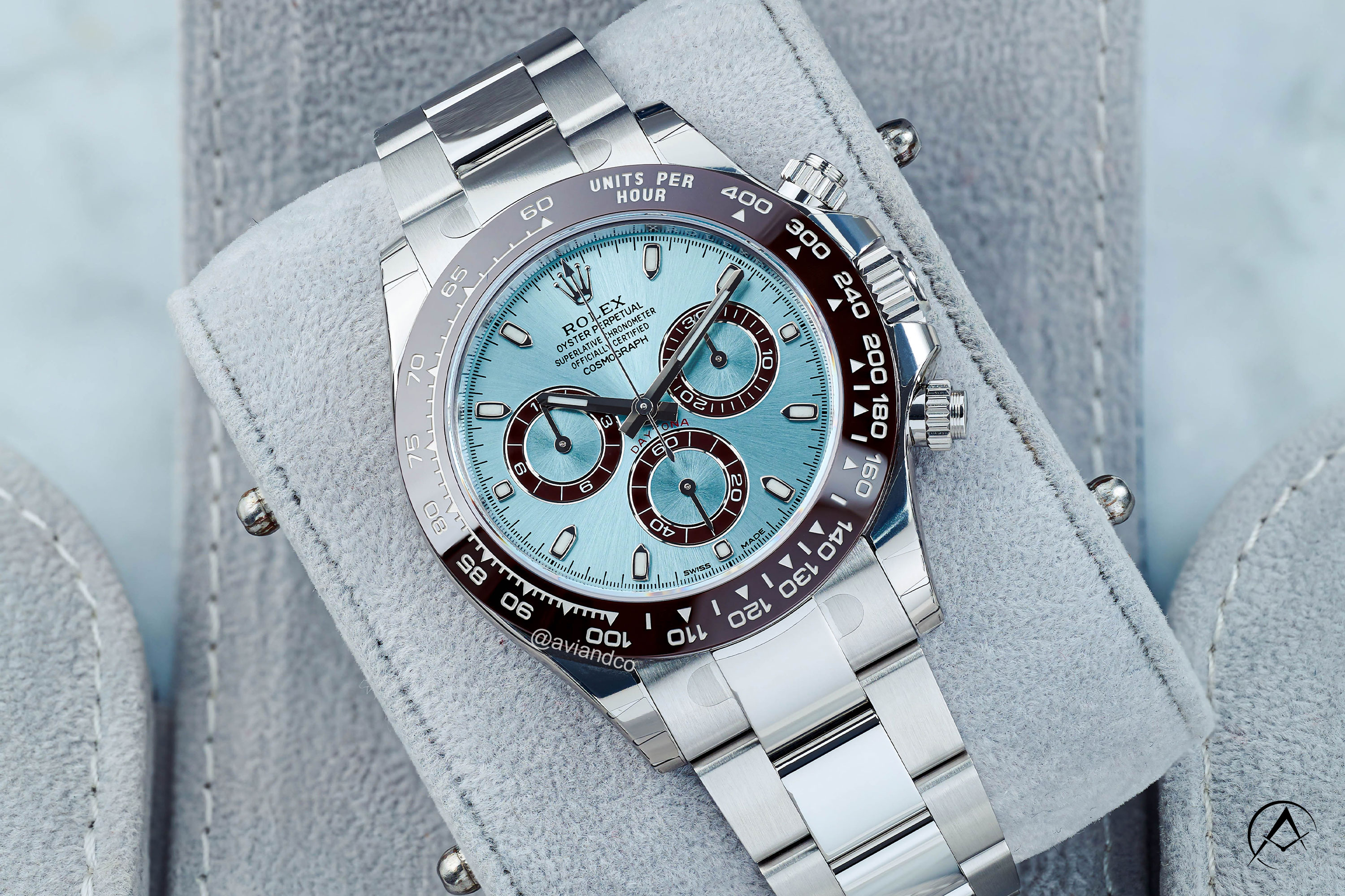 Rolex Cosmograph Daytona watch platinum ice blue dial