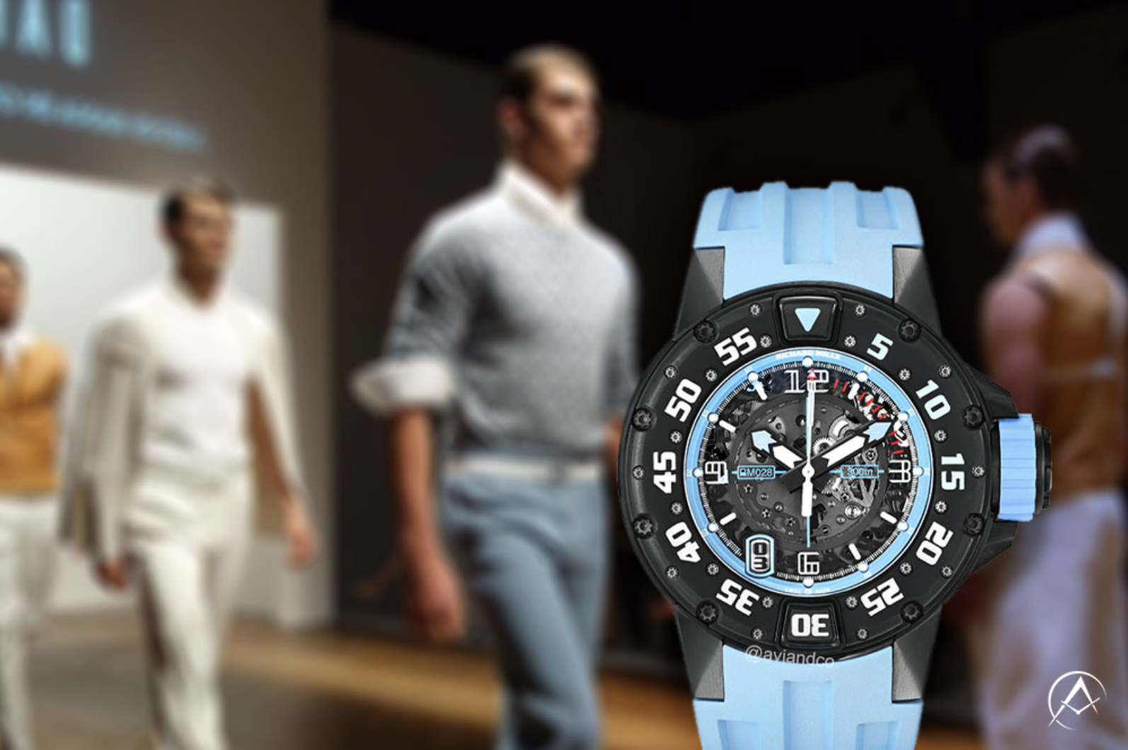 Richard Mille RM 028, Titanium, Blue Skeleton Dial, 47 mm