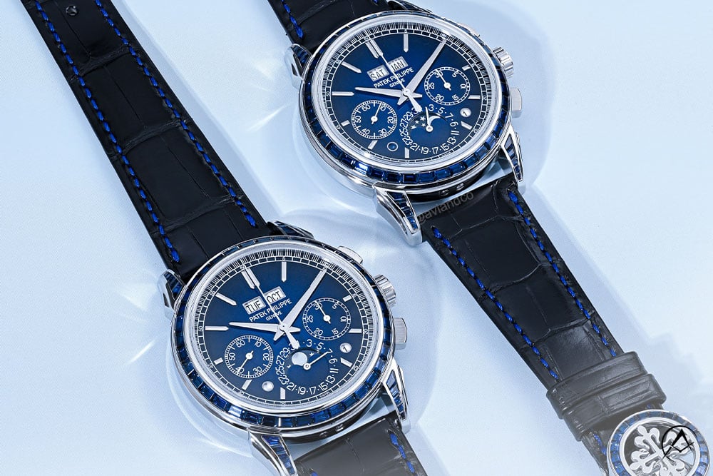 Patek Philippe Grand Complications Perpetual Calendar, Platinum, Sapphire Bezel, 41 mm