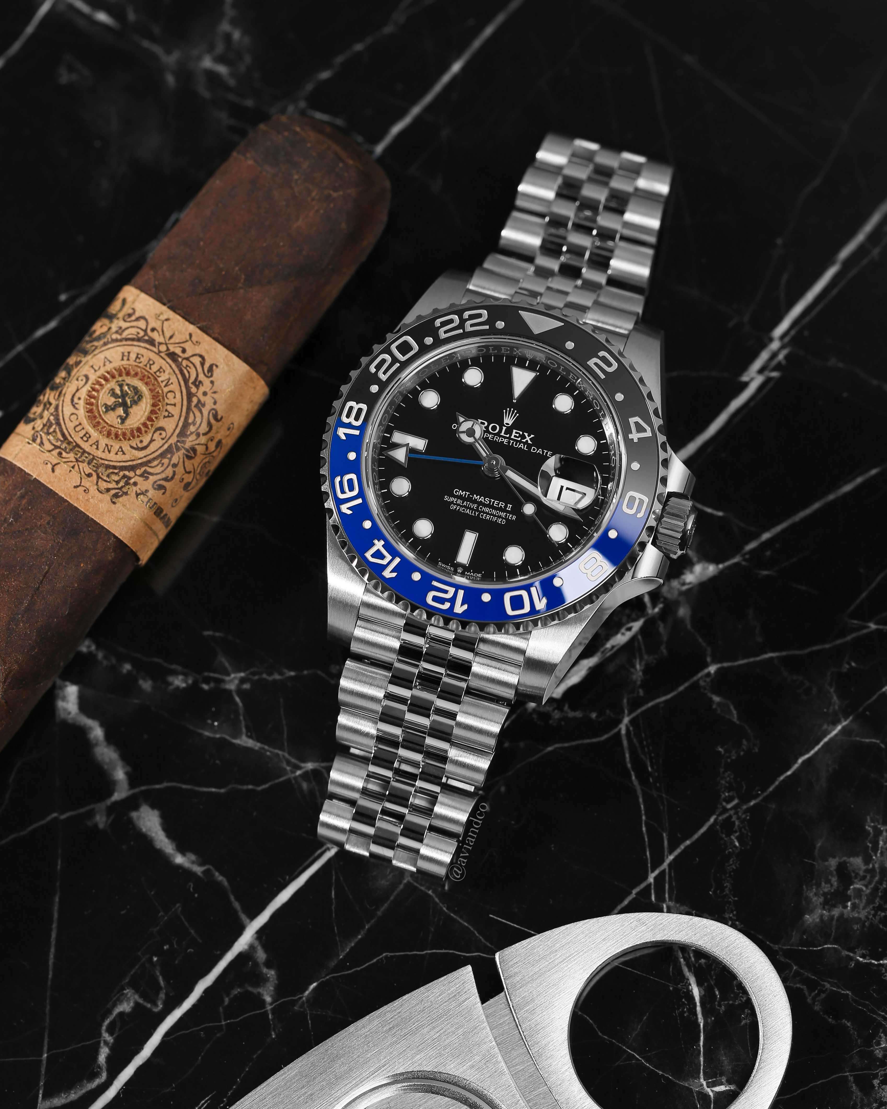 Stainless Steel Luxury Timepiece with Batman Bezel, Black Dial, 40 mm Case Size, Jubilee Bracelet, and Date Function.