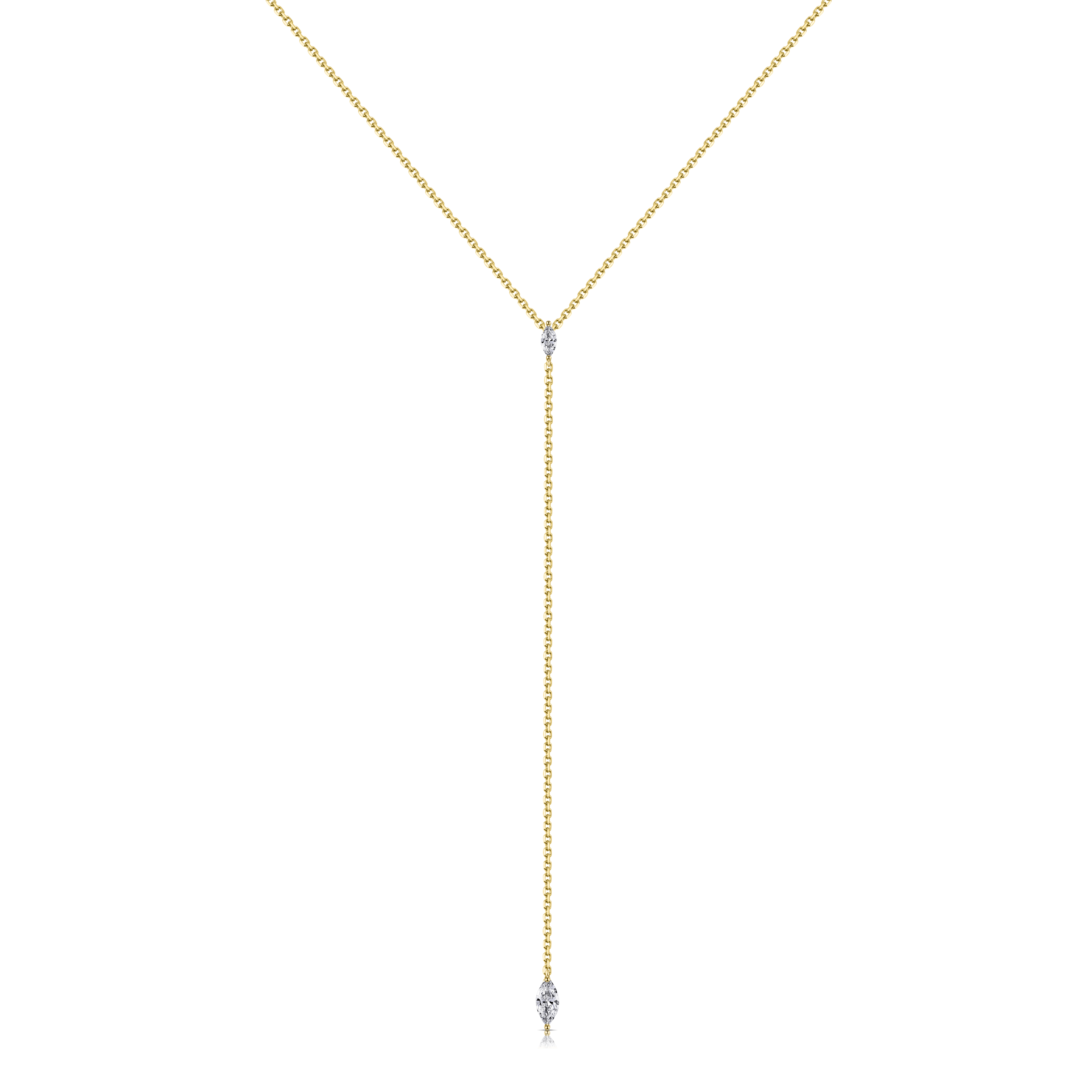 14K Yellow Gold 26” Jewelry Piece with a 4” Drop Length.