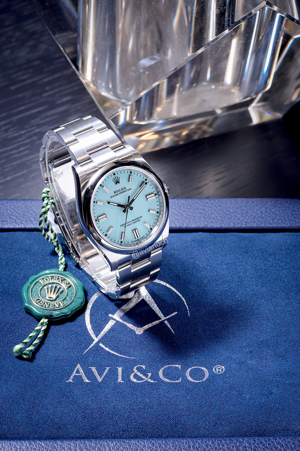 Rolex Oyster Perpetual, turquoise dial