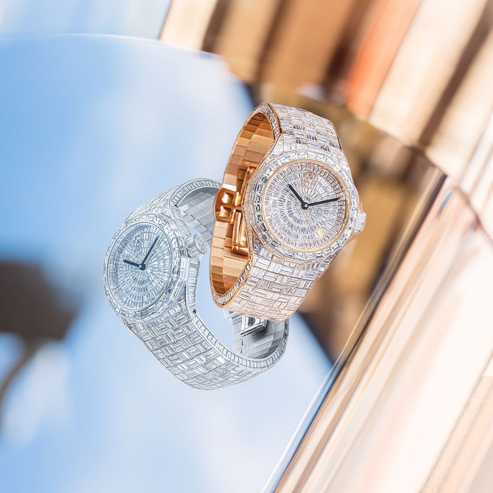 Avi & Co. Iced Collection watches 37 mm in white gold and rose gold