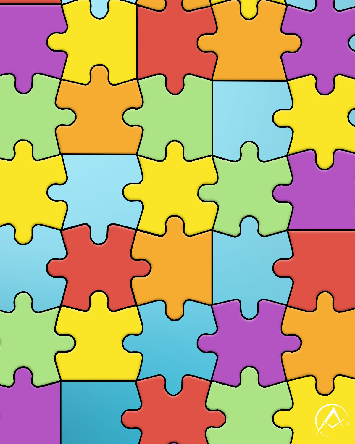 Colorful Jigsaw Puzzle Pieces in a Rectangular Shape to Represent Rolex’s Jigsaw Puzzle Timepiece.