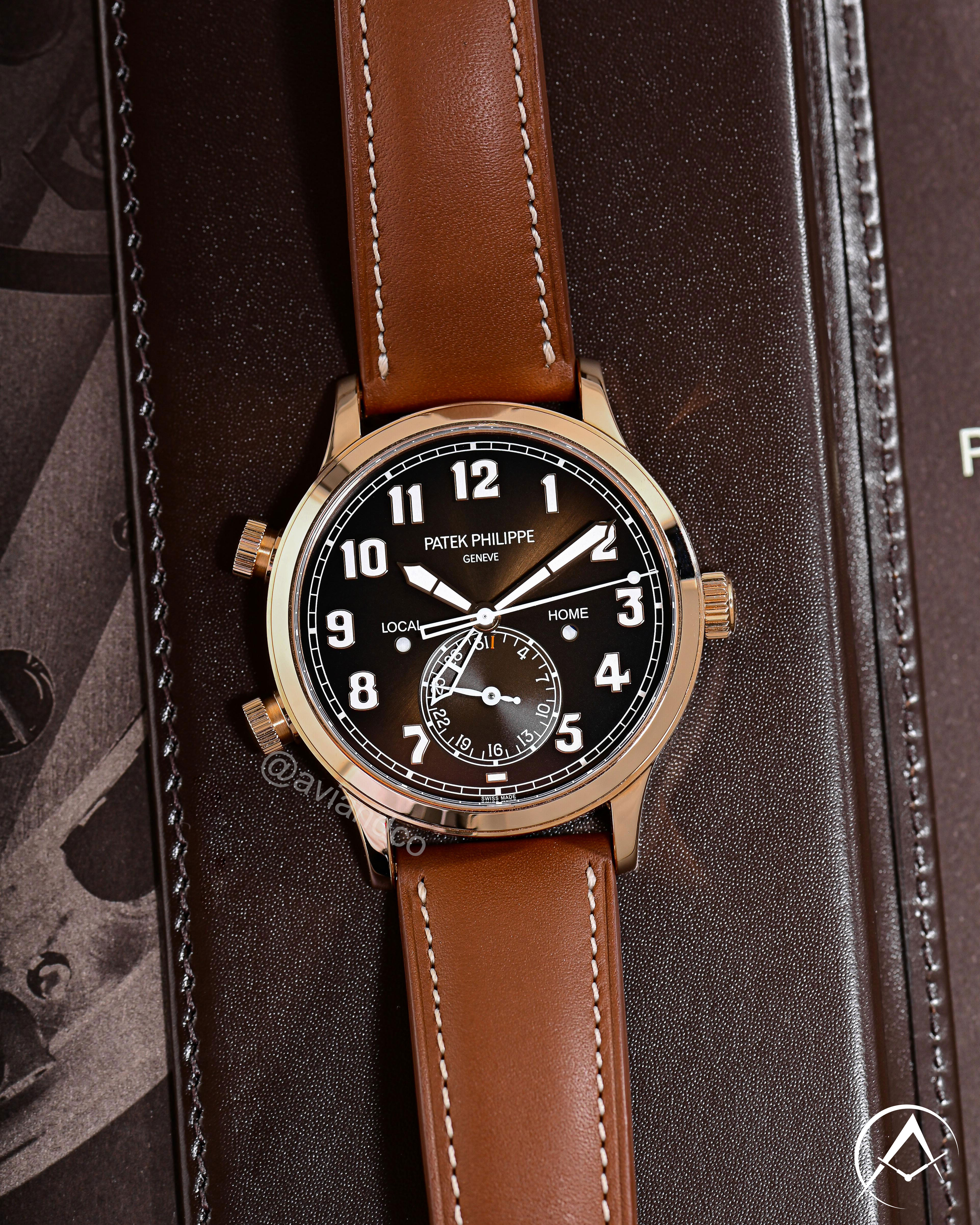 37.5 mm 18K Yellow Gold Luxury Watch with Brown Dial, Arabic Numerals, and Date Function.