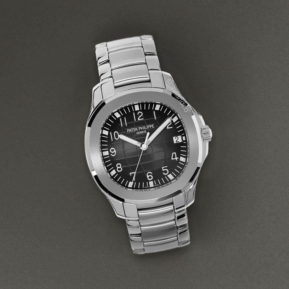 Patek Philippe Aquanaut, stainless steel, black Arabic dial, 40 mm