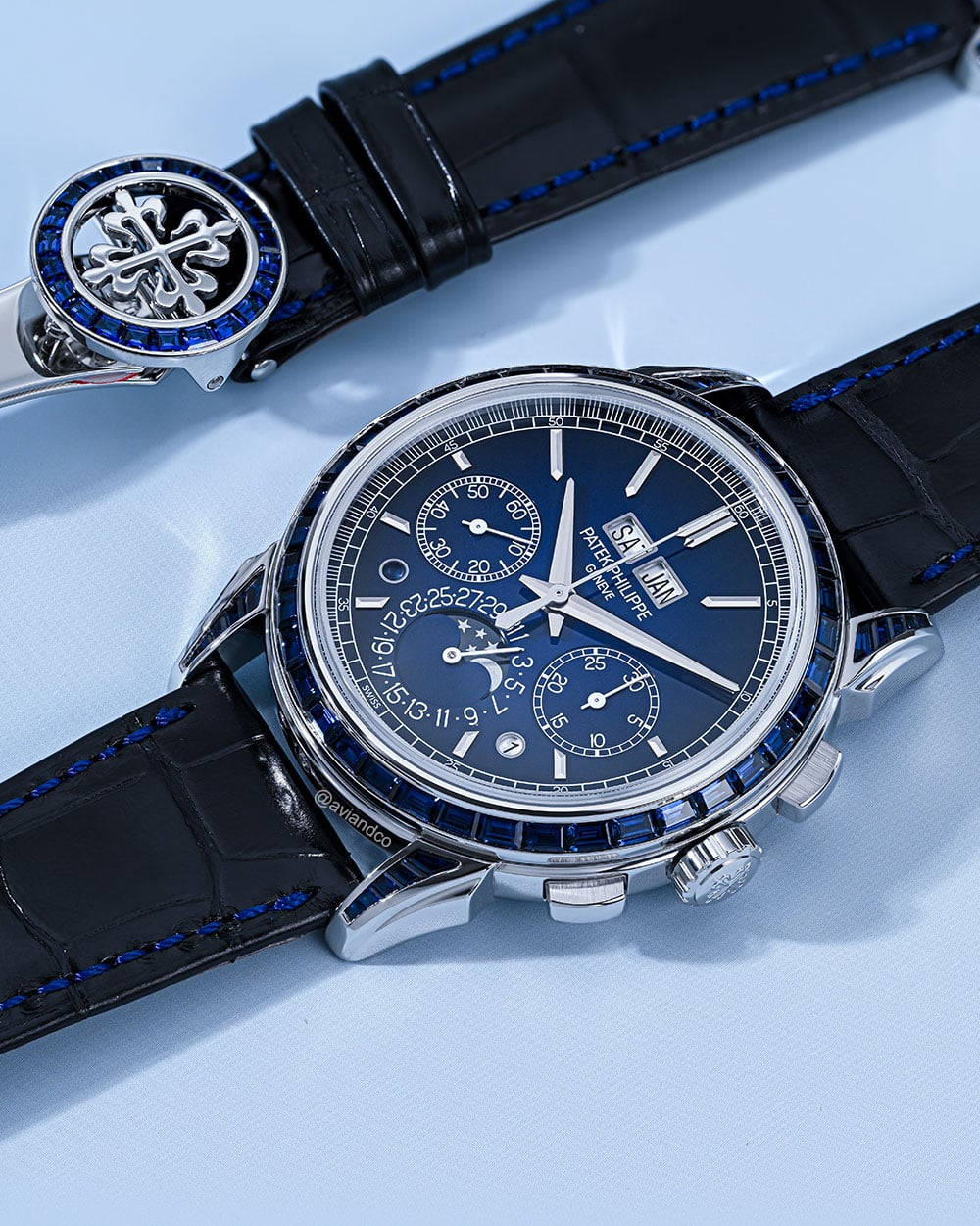 Patek Philippe Grand Complications, Perpetual Calendar, Platinum, Sapphire Bezel