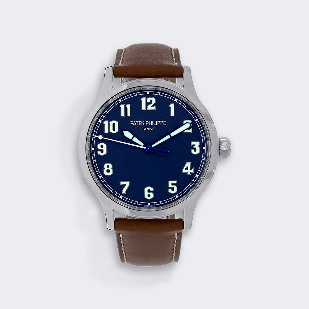 Patek Philippe Calatrava, Stainless Steel, Blue Dial