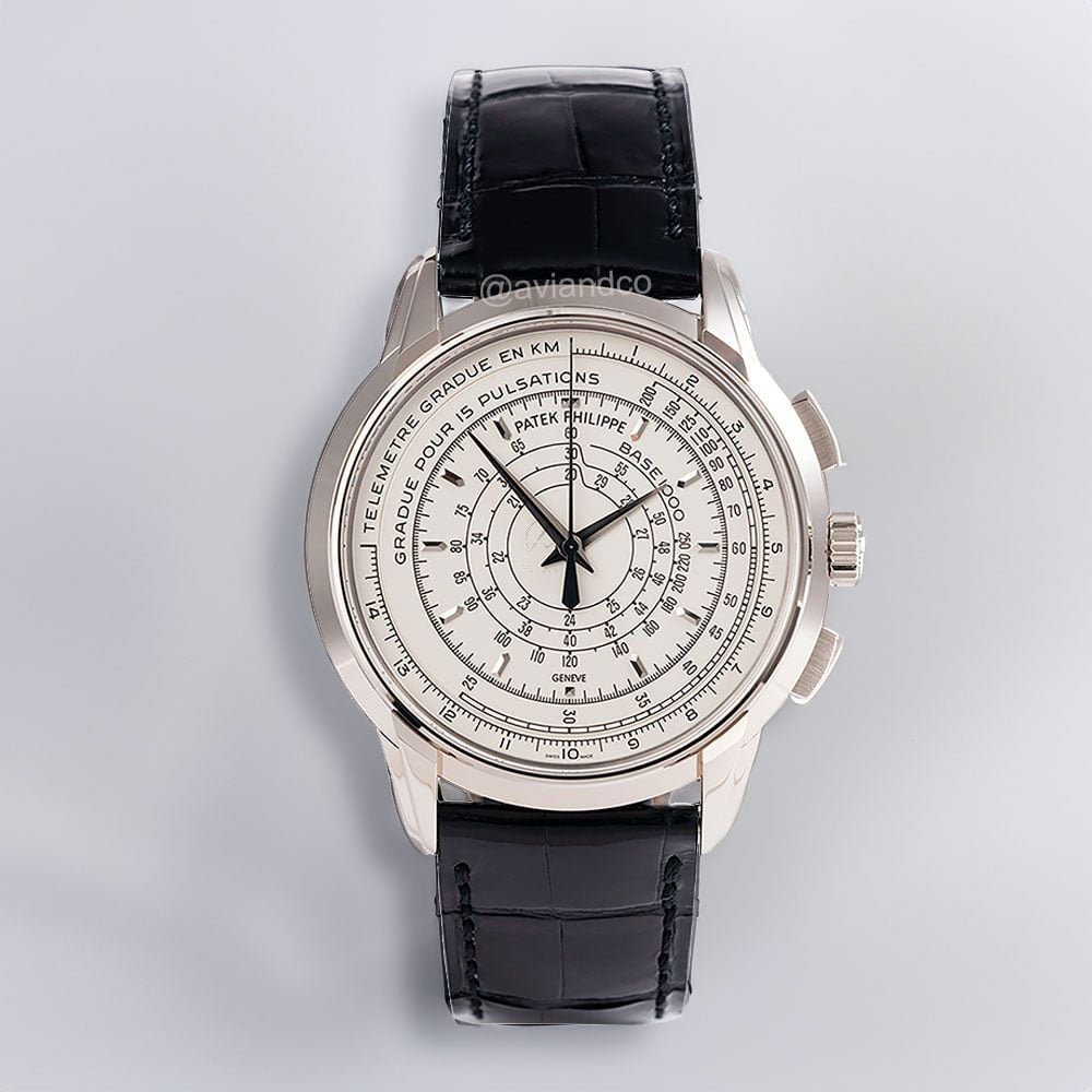 Patek Philippe Complications 5975G-001, 18K White Gold, "Sealed", Silver Dial, 40 mm