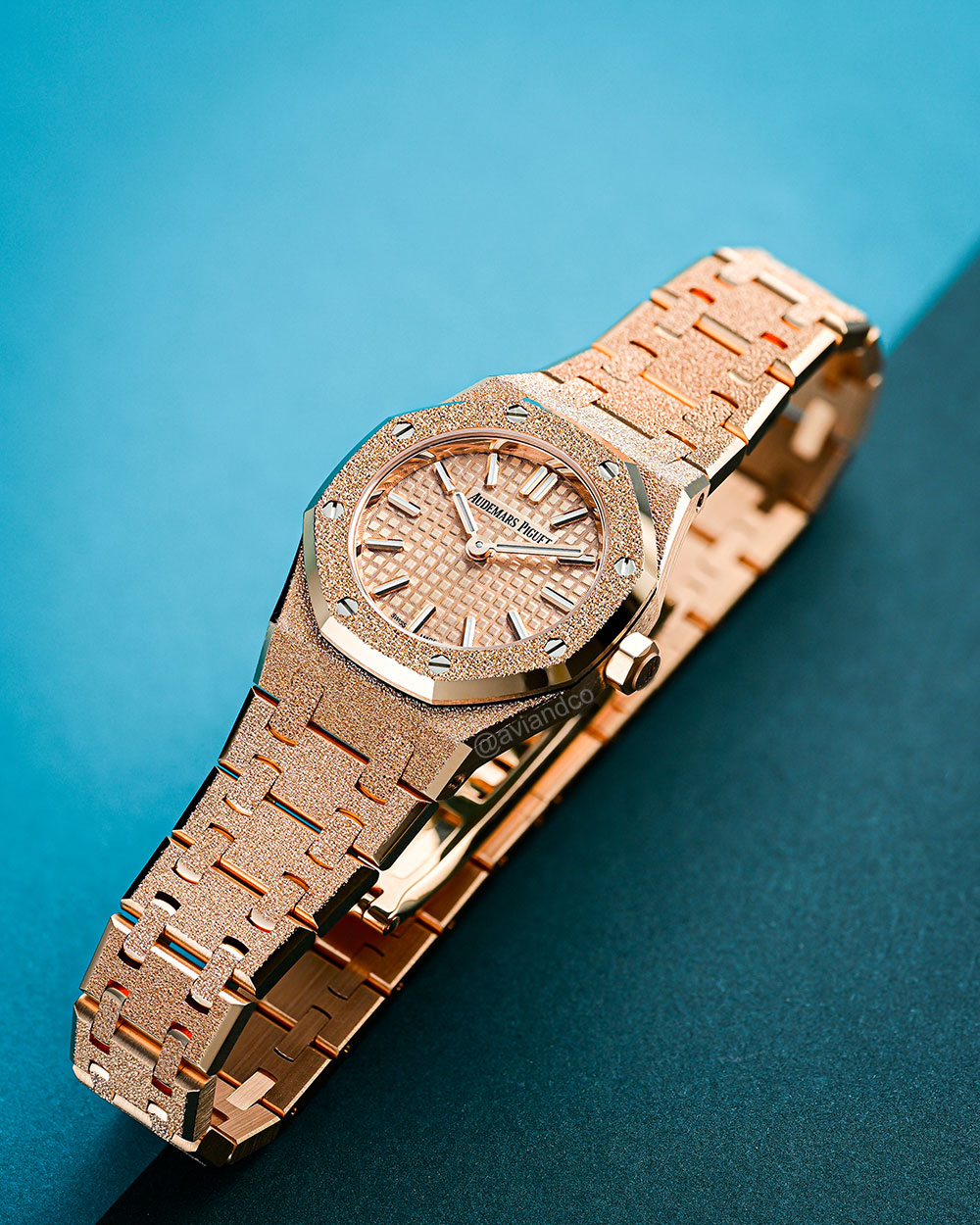 Audemars Piguet Royal Oak Mini, Frosted 18K Rose Gold, 23 mm