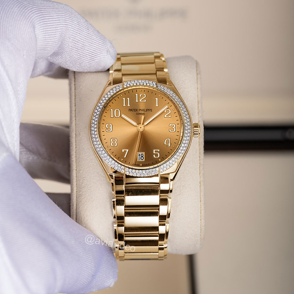 Patek Philippe Twenty~4, 18K Rose Gold, Diamond Bezel, Rose Dial, 36 mm