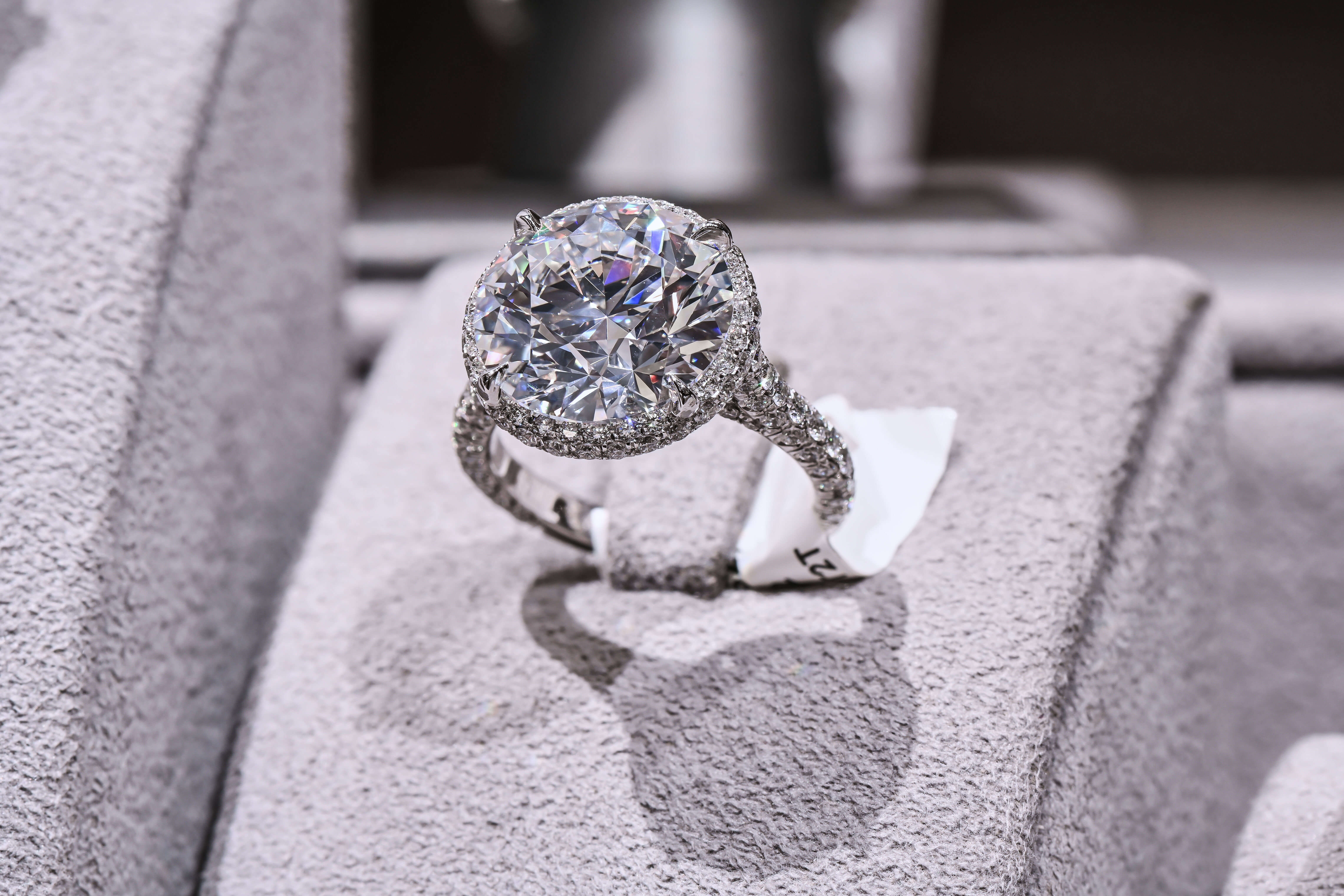Beautiful Diamond Ring Displayed for Purchase at Luxury Watch Retailer, Avi & Co.