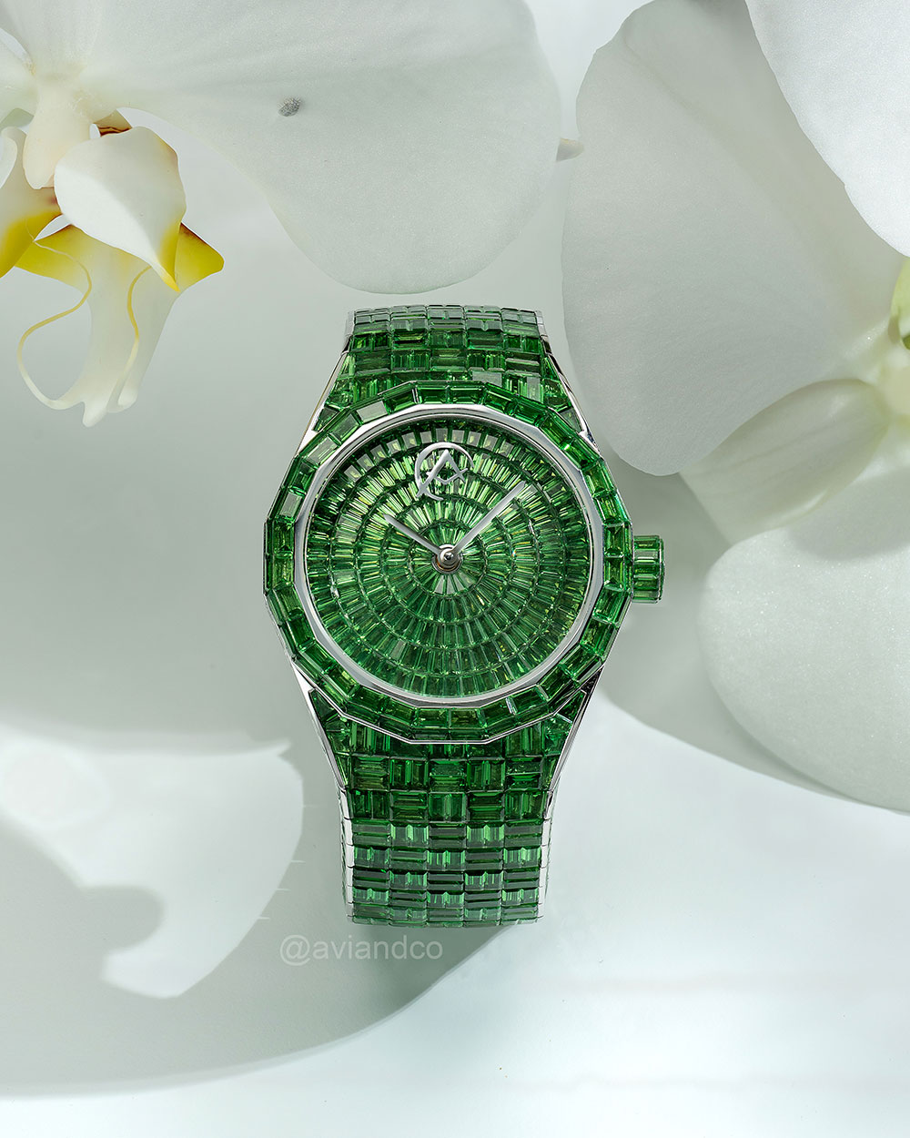 Avi & Co. Hue Collection Green Tsavorite Watch