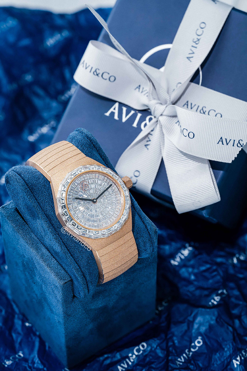 Avi & Co. Frosted Collection, AH10RF, 18K Rose Gold