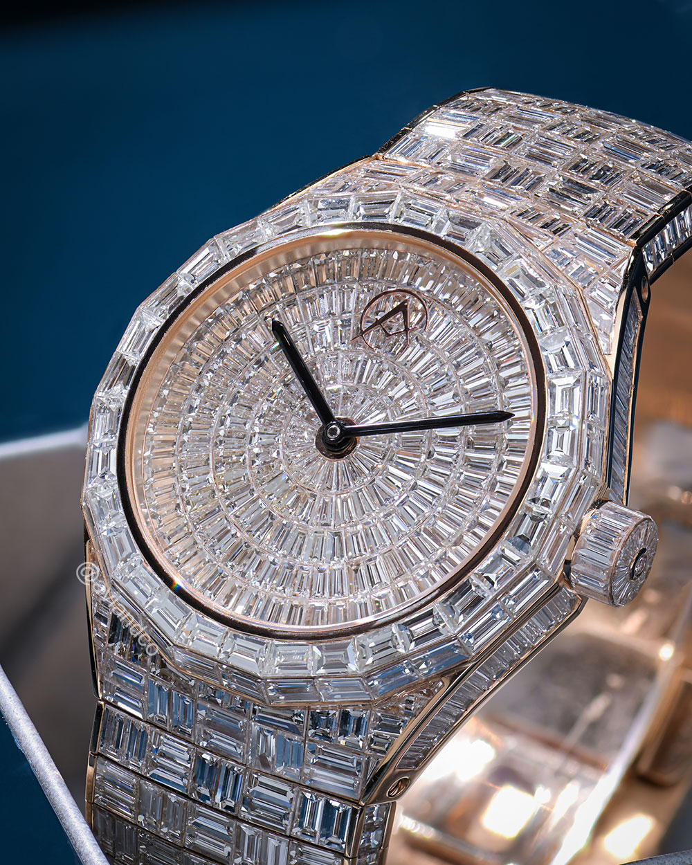 Avi & Co. Iced Collection AH17R, 18K Rose Gold, 44 mm