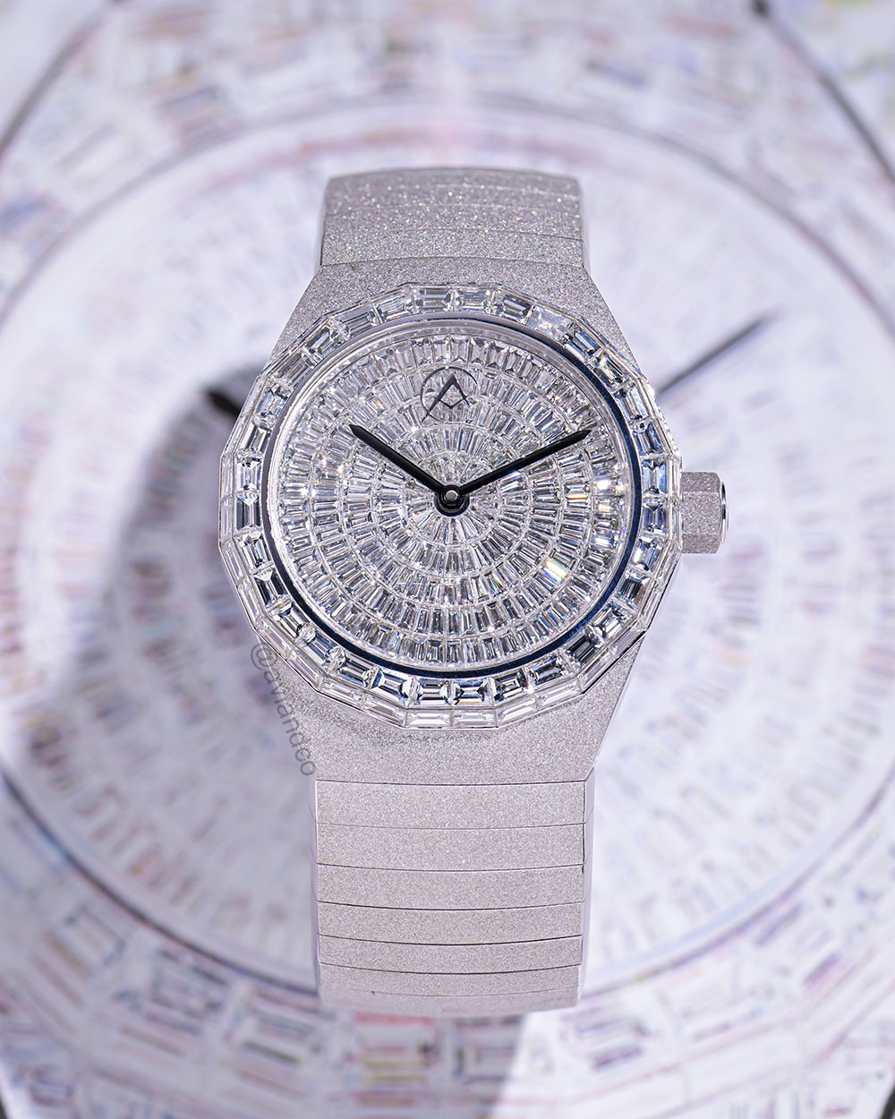Avi & Co. Frosted Collection AH17, 18K White Gold, 44 mm