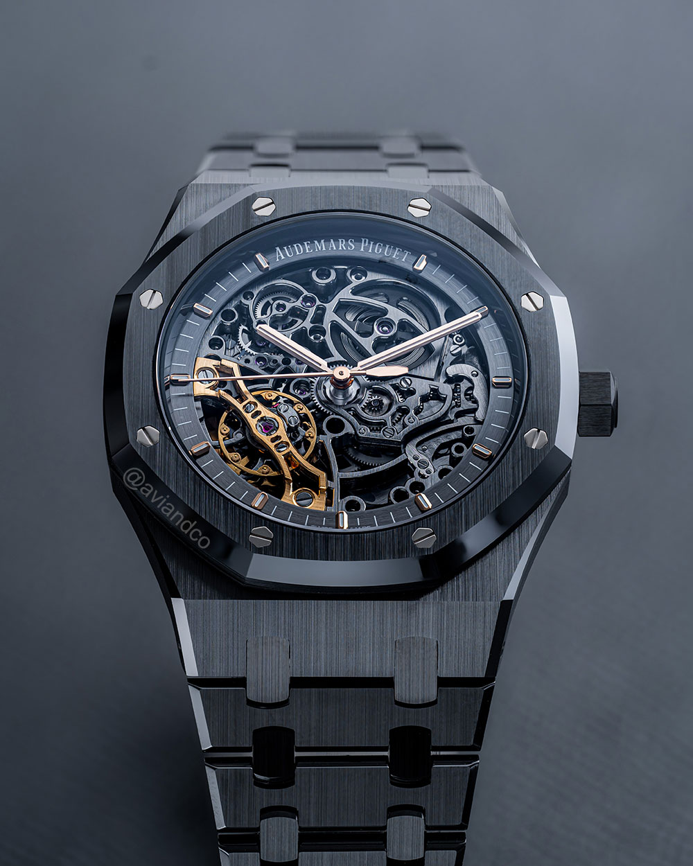 Audemars Piguet Royal Oak, openworked dial, black ceramic