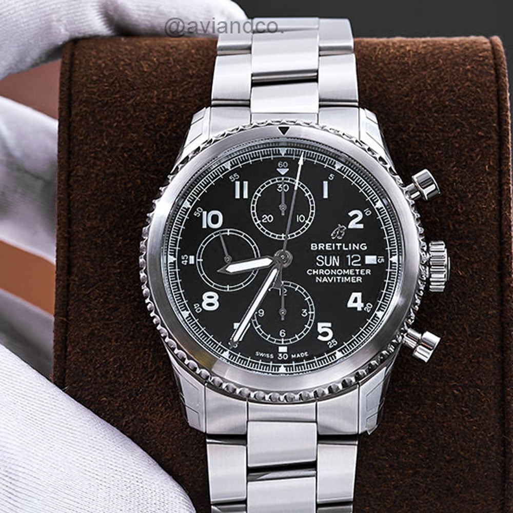 Breitling Navitimer 8, Steel, Black Arabic Dial, 43 mm