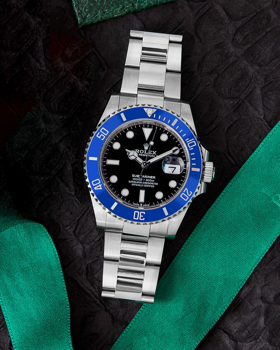 Rolex Submariner 126619LB, 18K white gold, black index dial, 41 mm