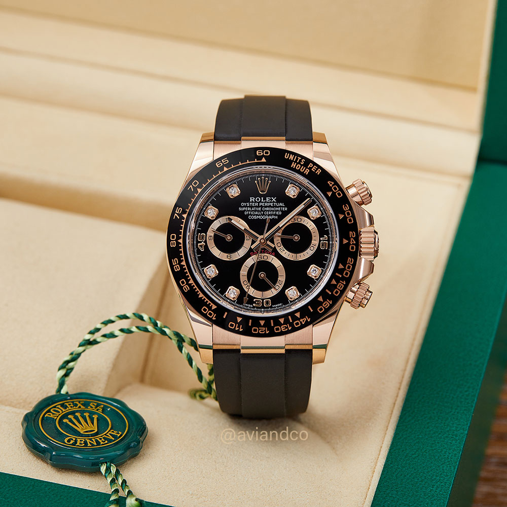 Rolex Cosmograph Daytona, Reference #116515LN, Black Diamond Dial