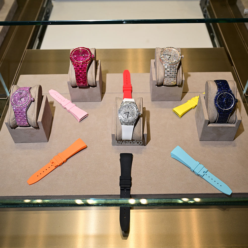 Avi & Co. Watches with New Rubber Straps at our Aspen Boutique During Watch Week