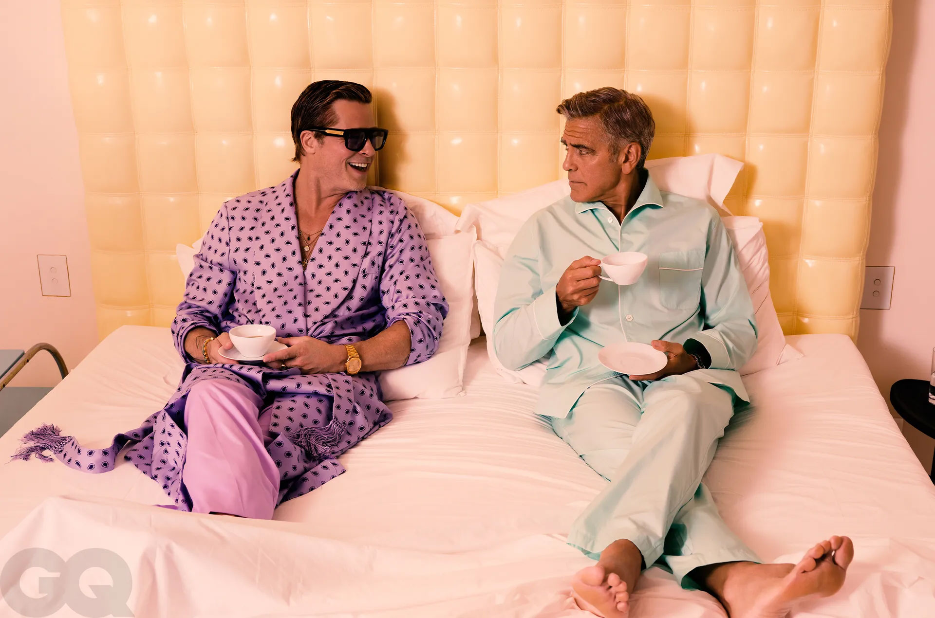 Brad Pitt wears gold Patek Philippe Nautilus for the cover shoot of men&rsquo;s fashion magazine GQ