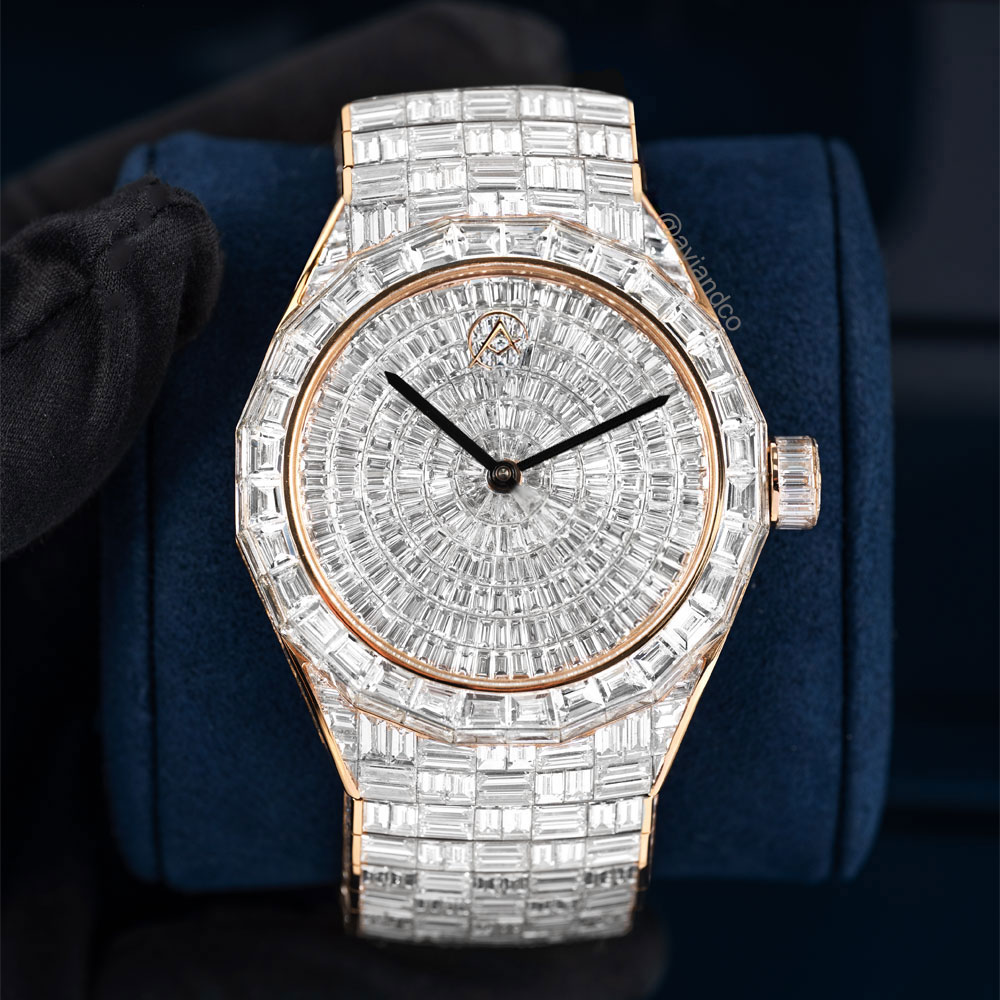Avi & Co. Iced Collection, AH17R, 18K Rose Gold