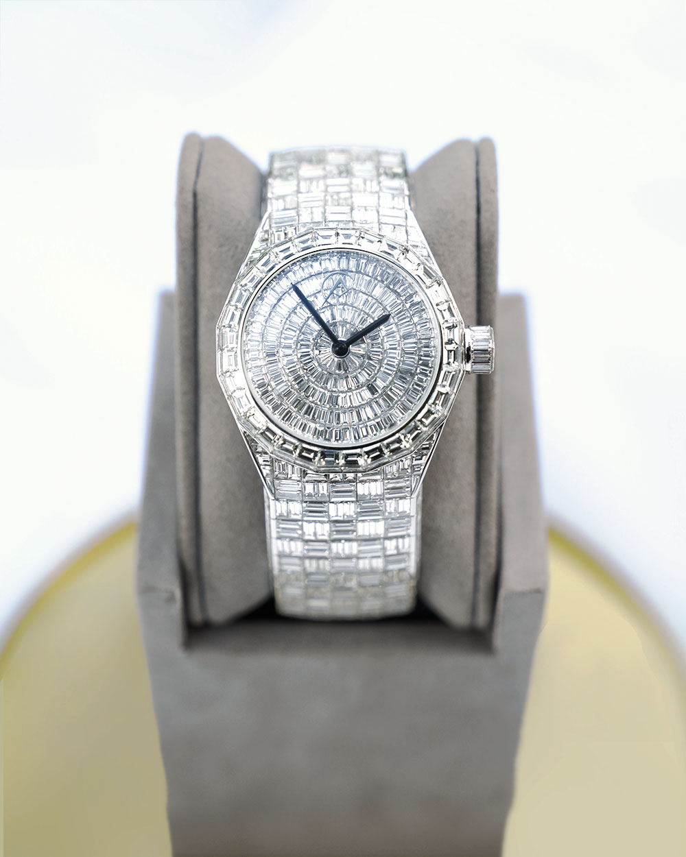 Avi & Co. Iced Collection AH23 Watch, 18K White Gold, 37 mm