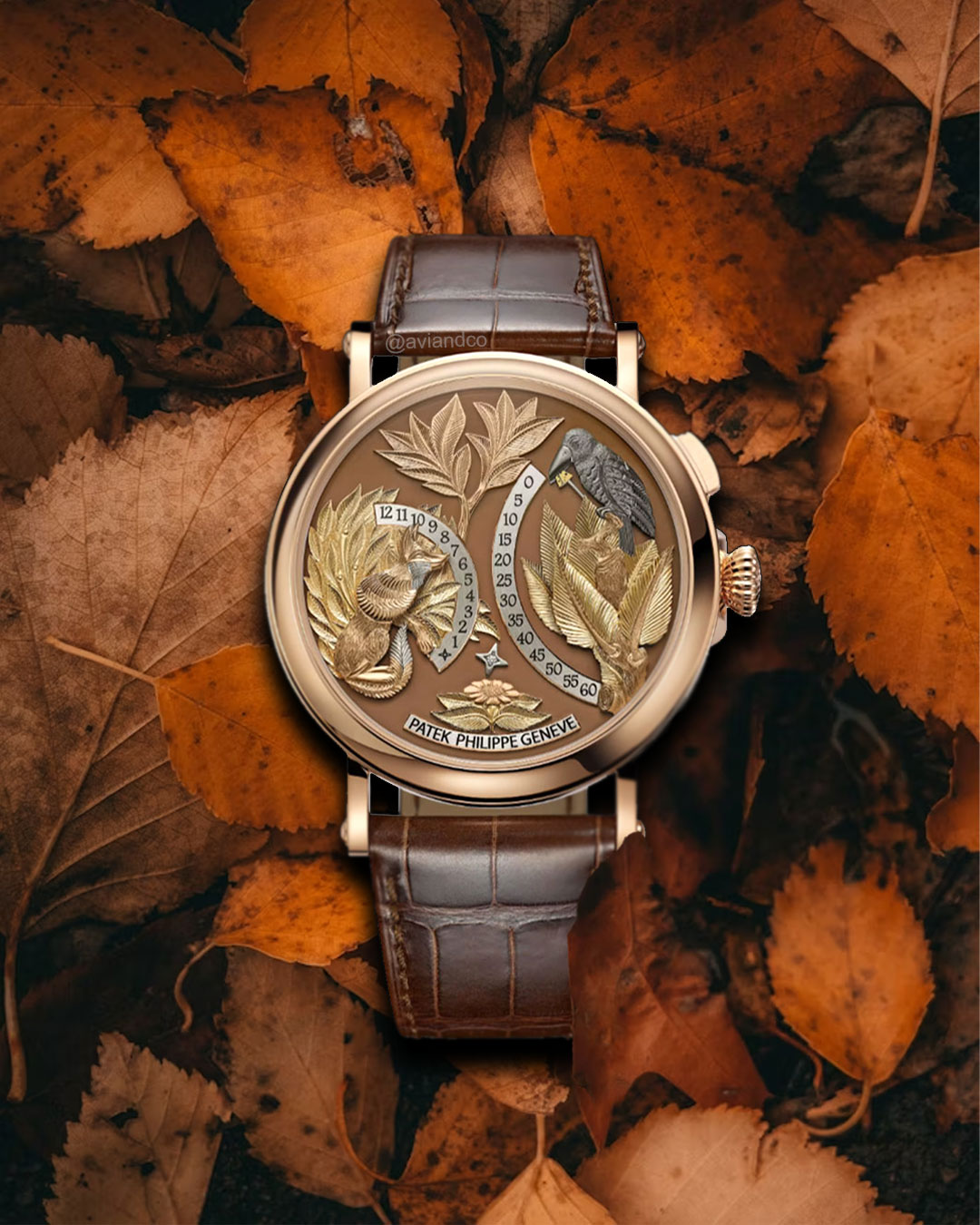 Patek Philippe Complications, 18K Rose Gold, Opaline Matara Brown Dial, 43 mm