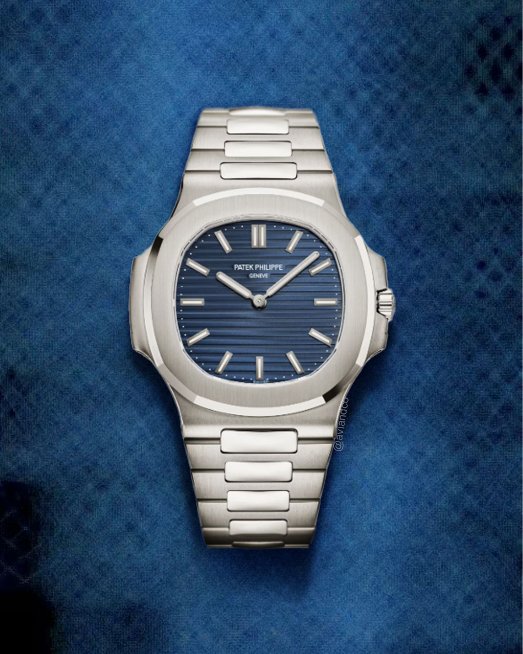 Patek Philippe Nautilus 5810/1G-001, 18K White Gold, Sunburst Blue Dial, 41 mm