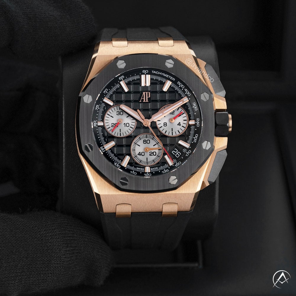 The Audemars Piguet Royal Oak Offshore, a striking example of a modern automatic mechanical watch.