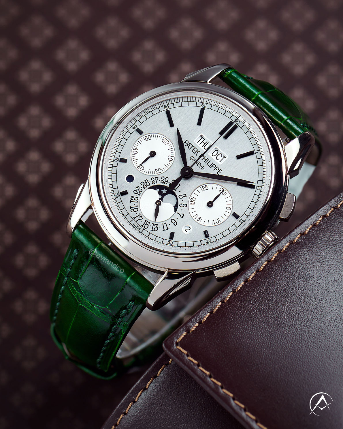 Patek Philippe Complications 5270G watch with 18K white gold dial