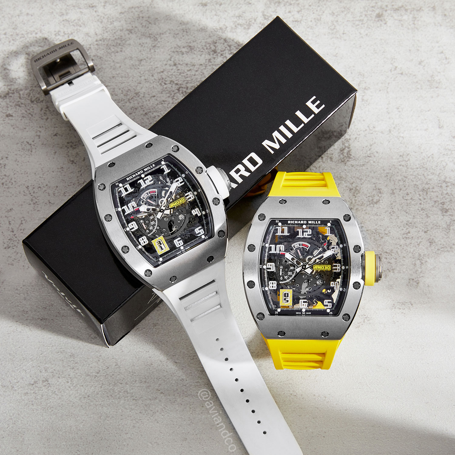 Richard Mille RM 030 yellow strap watch