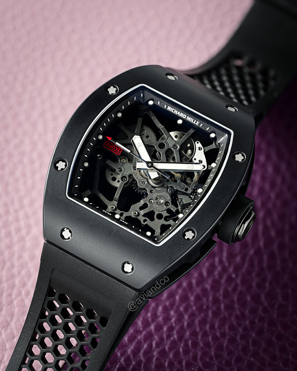 Richard Mille RM 035 “Baby Nadal,” Carbon, Skeleton Dial, 48 mm