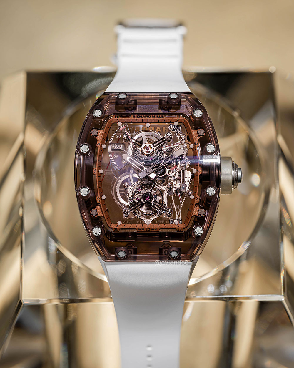 Richard Mille RM 56-01 Brown Sapphire Tourbillon, Skeleton Dial, 50 mm