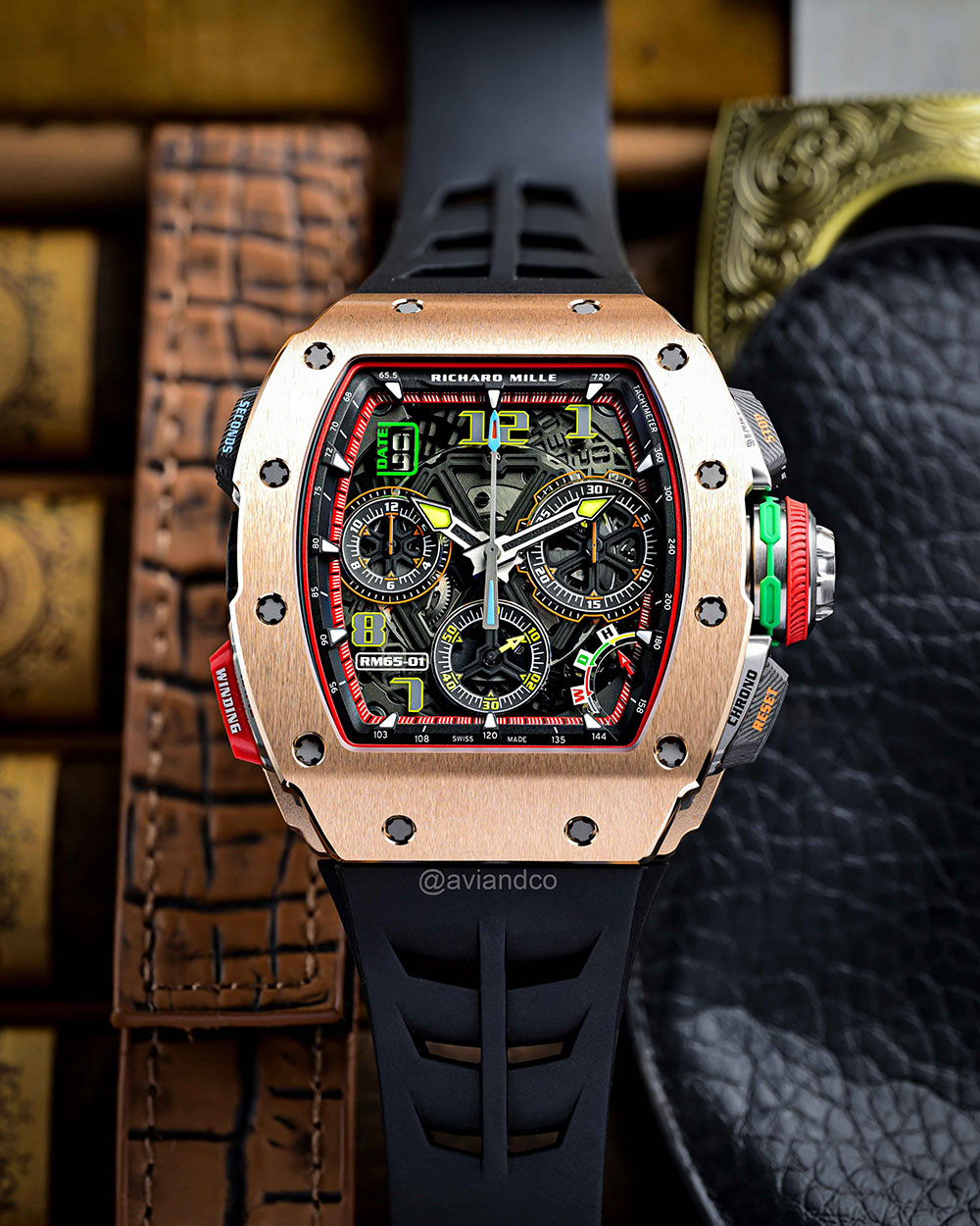 Richard Mille RM 65-01, 18K Rose Gold, Skeleton Dial