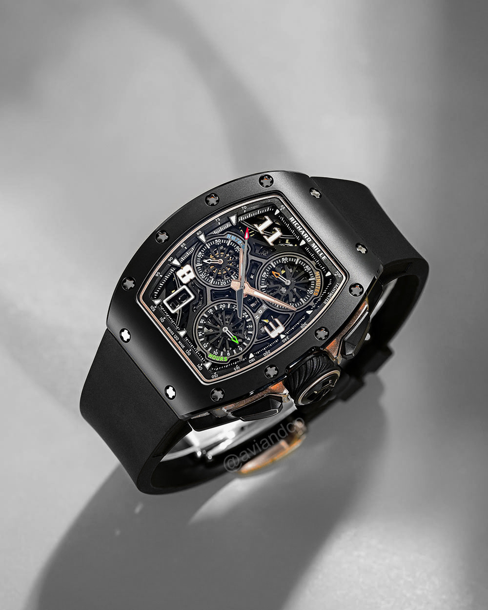 Richard Mille RM 72-01 Lifestyle Flyback Chronograph, Black TPZ Ceramic and 18K Rose Gold