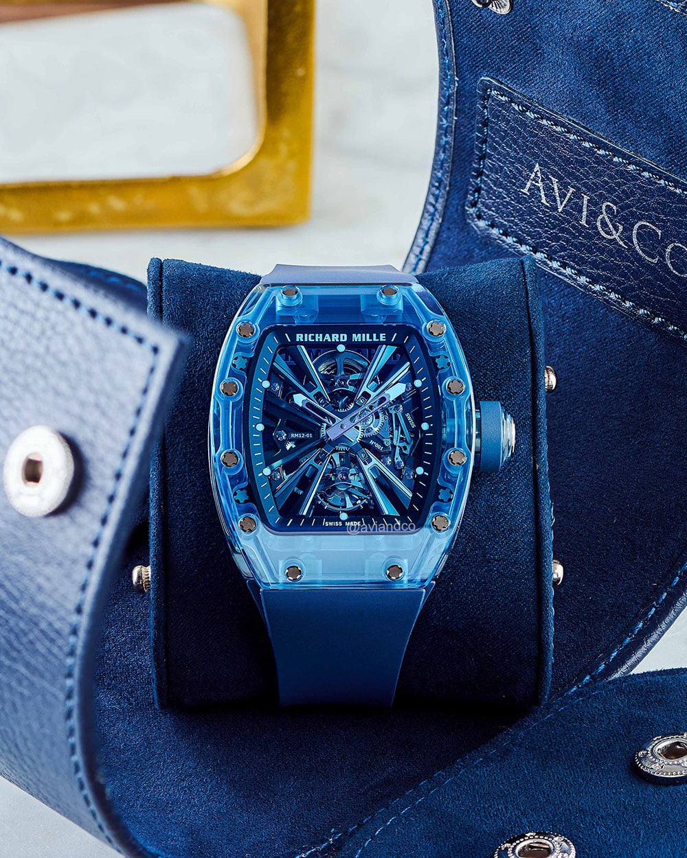 Richard Mille RM 12-01, Sapphire Blue Tourbillon, Transparent Dial